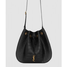 생로랑 파리스 VII 플랫 호보백 크로커 라지 697941