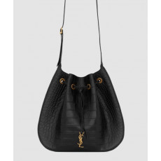 생로랑 파리스 VII 플랫 호보백 크로커 라지 697941