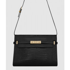 생로랑 맨하탄 숄더백 크로커 미듐 579271