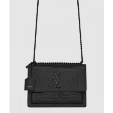 생로랑 선셋 모노그램 크로커 미듐 442906