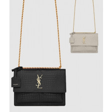 생로랑 선셋 모노그램 크로커 미듐 442906