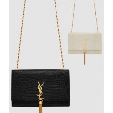 생로랑 크로커 케이트백 테슬 미듐 354119