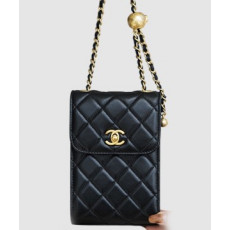 샤넬 골드볼 폰홀더백 블랙