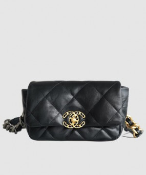 샤넬19 미니 체인 플랩백 블랙 AS1163