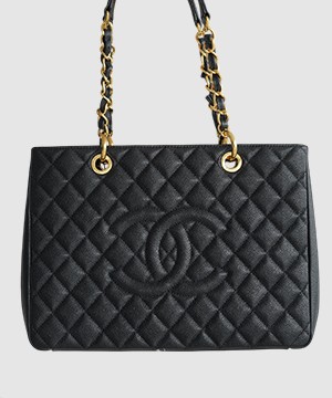 샤넬 GST 그랜드 샤핑 토트백 캐비어 금장