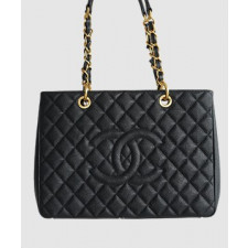 샤넬 GST 그랜드 샤핑 토트백 캐비어 금장