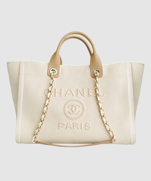 샤넬 진주 로고 도빌백