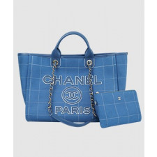 샤넬 맥시 쇼핑백 블루