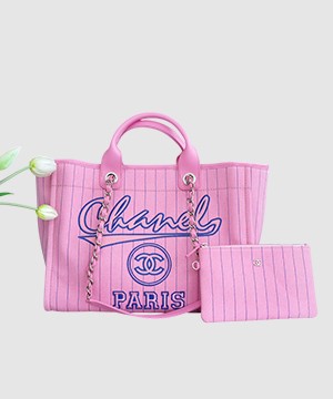 샤넬 맥시 쇼핑백 핑크