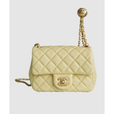 샤넬 쁘띠삭 골드볼 플랩백 뉴미니 옐로우