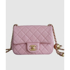 샤넬 뉴미니 골드볼 플랩백 핑크