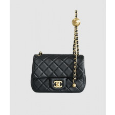 샤넬 뉴미니 골드볼 플랩백 블랙
