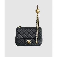 샤넬 뉴미니 골드볼 플랩백 블랙