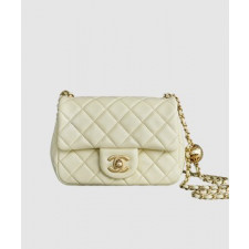 샤넬 뉴미니 골드볼 플랩백 옐로우