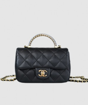 샤넬 24P최신 클래식 탑핸들 뉴미니 블랙