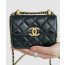 샤넬 더블 골드볼 미니 WOC 블랙