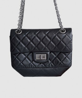 샤넬 2.55 빈티지 플랩백 블랙 은장 미니