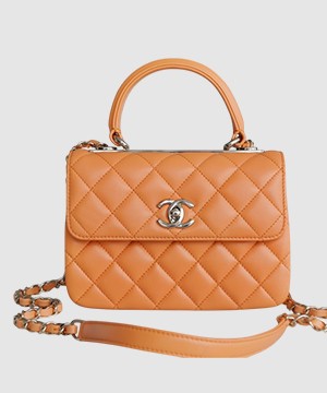샤넬 트렌디 CC 카라멜 미니 램스킨
