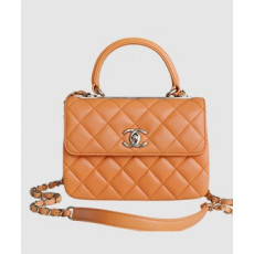 샤넬 트렌디 CC 카라멜 미니 램스킨