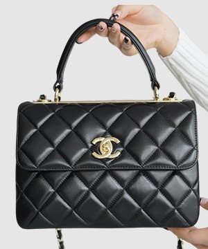 샤넬 트렌디 CC 블랙 스몰 램스킨