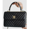 샤넬 탑핸들 트렌디 CC 블랙 스몰 램스킨