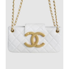 샤넬 24C 크루즈 메신저 백 라지 빅로고 화이트
