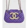 샤넬 24C 크루즈 메신저 백 스몰 빅로고 퍼플 AS4609