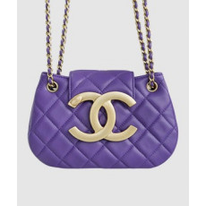 샤넬 24C 크루즈 메신저 백 스몰 빅로고 퍼플 AS4609