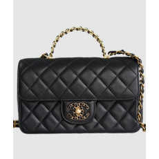 샤넬 24C 클래식 미니 탑 핸들 금장