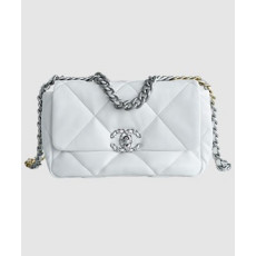 샤넬 19백 스몰 체인 램스킨 화이트