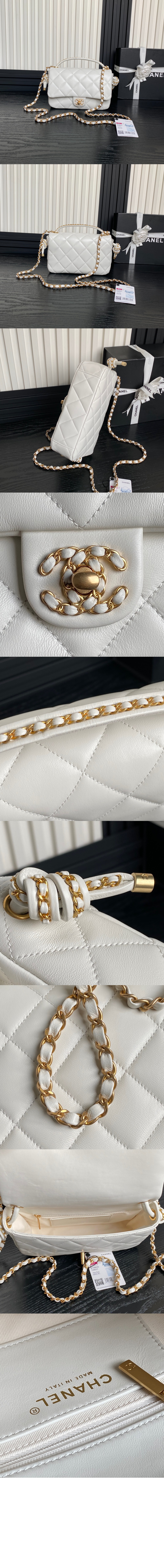 샤넬 핸들 장식의 플랩백 AS5317