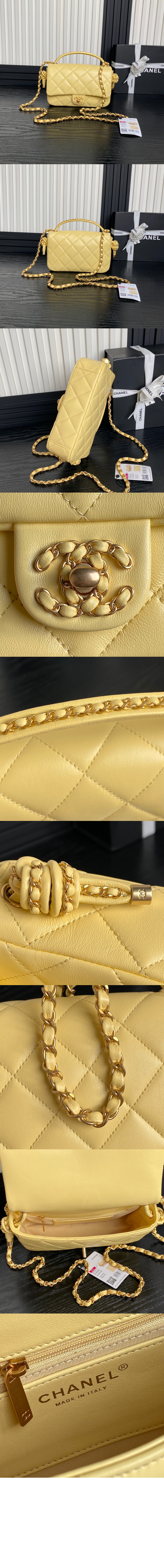 샤넬 핸들 장식의 플랩백 AS5317