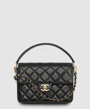 샤넬 핸들 장식의 스몰 플랩백 AS5166