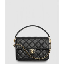 샤넬 핸들 장식의 스몰 플랩백 AS5166