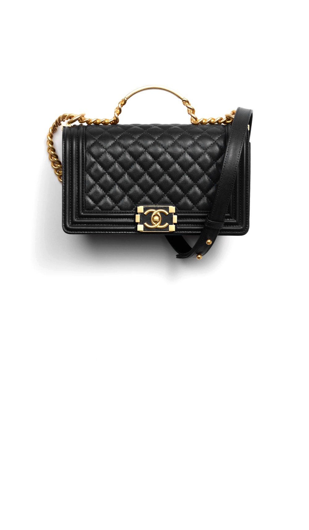 샤넬 핸들 장식의 보이 샤넬 플랩백 A94804