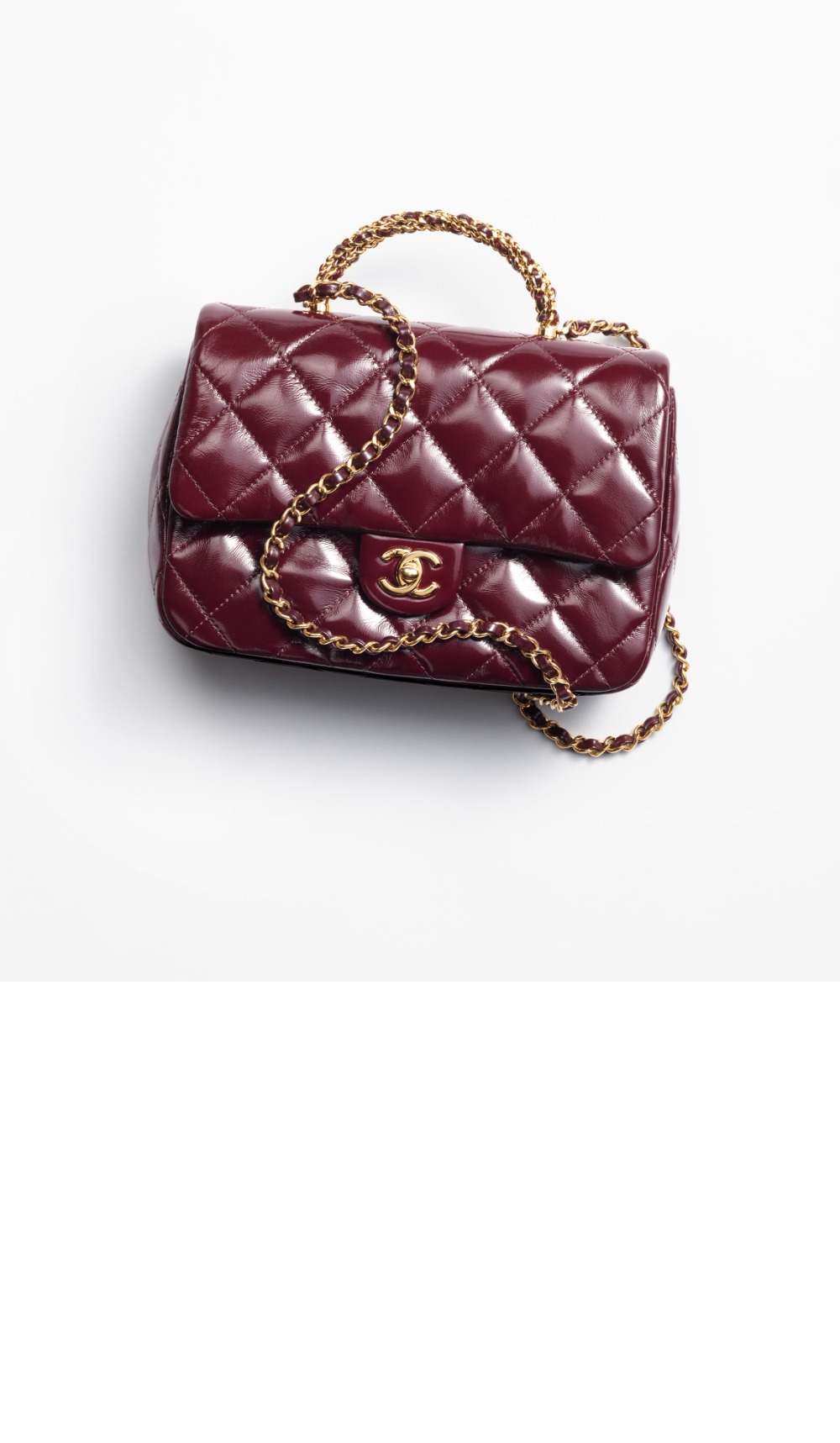 샤넬 핸들 장식의 미니 플랩백 AS5043