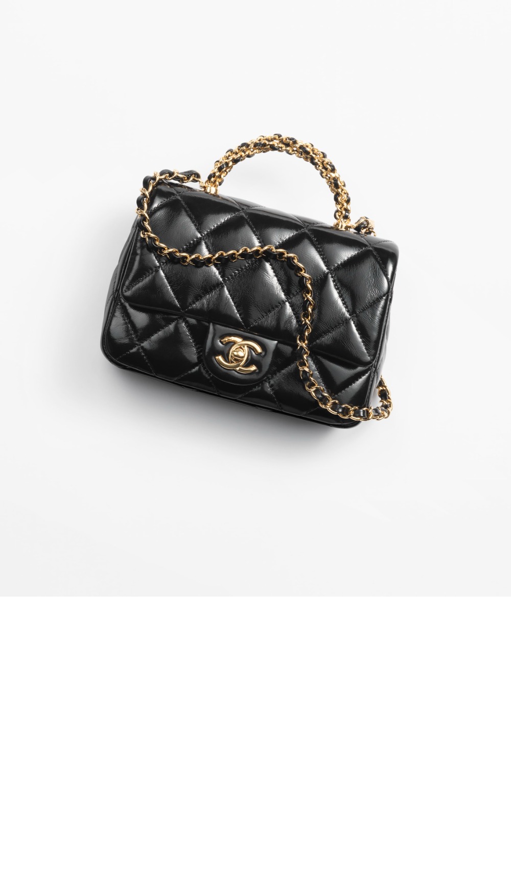 샤넬 핸들 장식의 미니 플랩백 AS5032