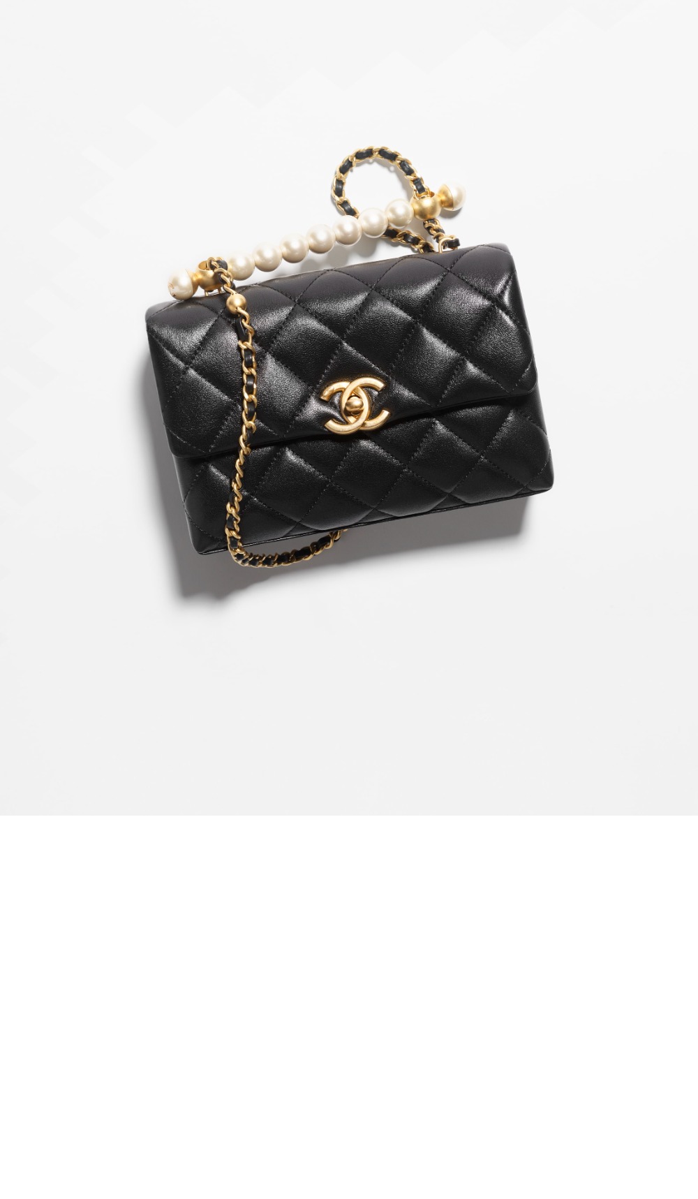 샤넬 핸들 장식의 미니 플랩백 AS5001