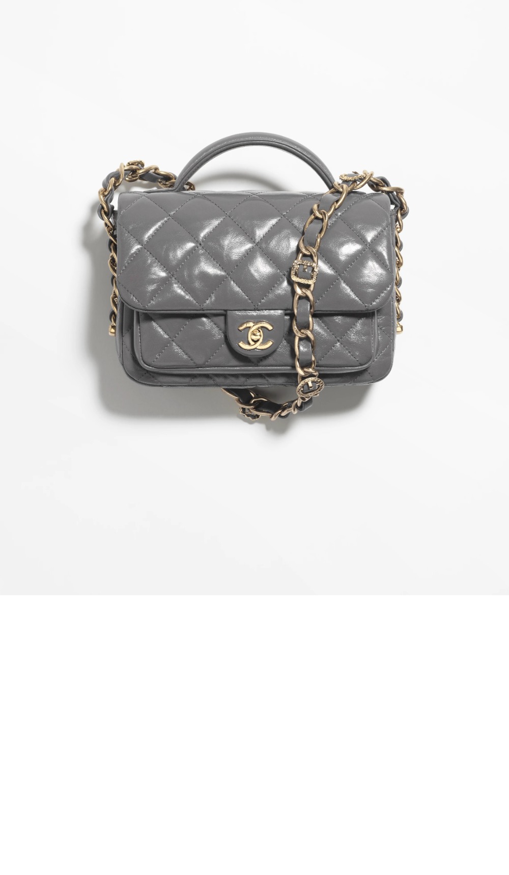 샤넬 핸들 장식의 미니 플랩백 AS4992