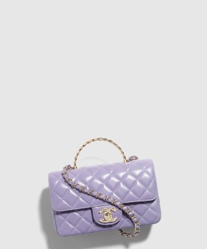 샤넬 핸들 장식의 미니 플랩백 AS4924