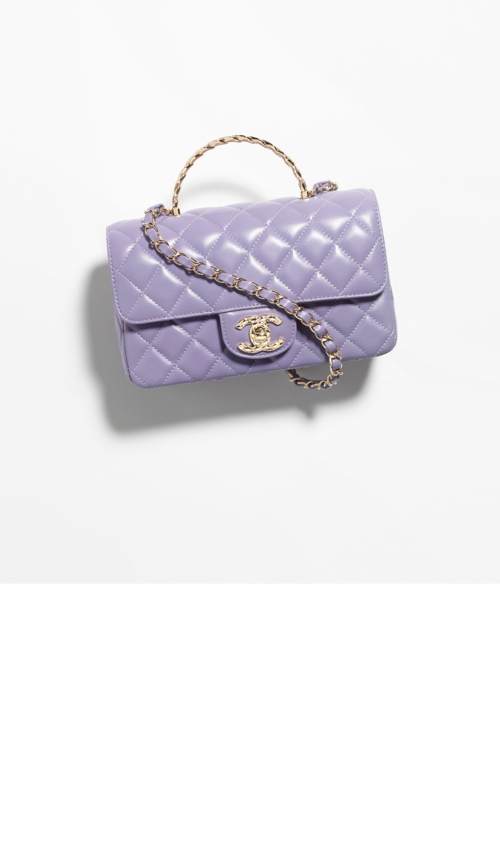 샤넬 핸들 장식의 미니 플랩백 AS4924