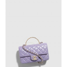 샤넬 핸들 장식의 미니 플랩백 AS4924