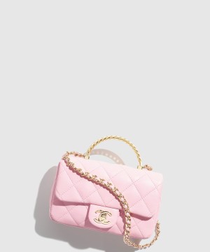 샤넬 핸들 장식의 미니 플랩백 AS4847