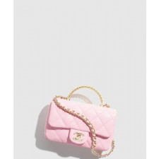 샤넬 핸들 장식의 미니 플랩백 AS4847