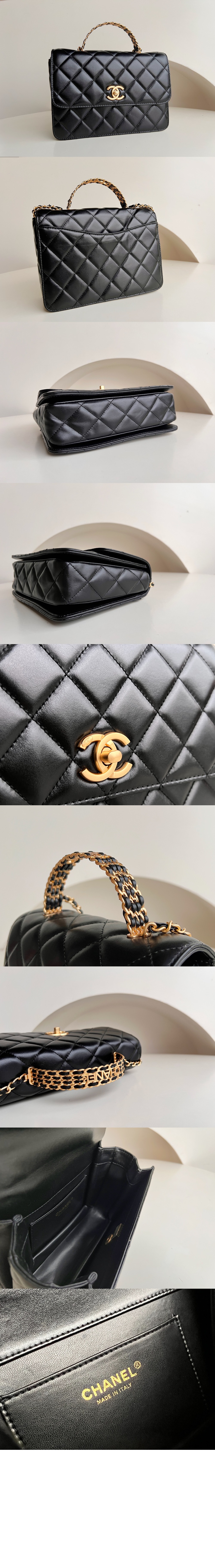 샤넬 스몰 핸들 플랩백 AS3908