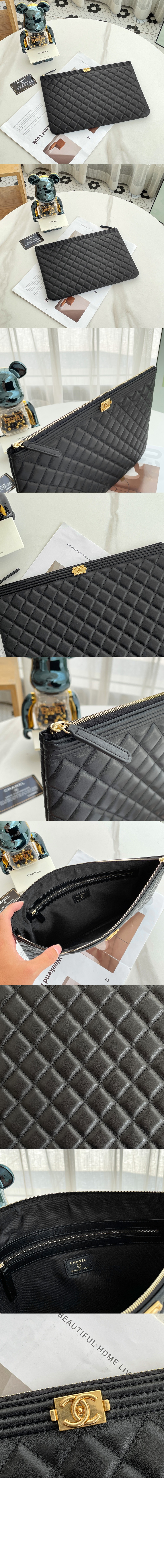 샤넬 보이 클러치 라지 A84407