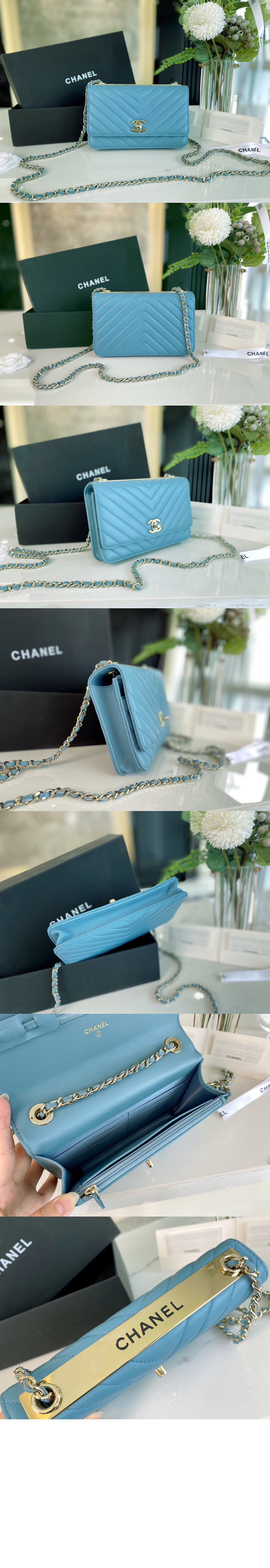 샤넬 쉐브론 트렌디CC WOC A80982