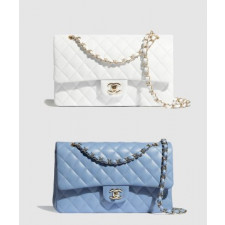 샤넬 클래식 램스킨 미듐 샴페인골드 A01112