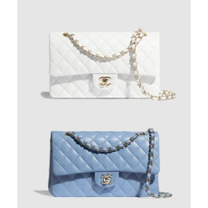 샤넬 클래식 램스킨 미듐 샴페인골드 A01112