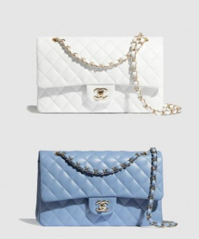 샤넬 클래식 램스킨 미듐 샴페인골드 A01112